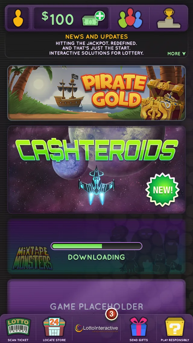 Game entry on iPhone