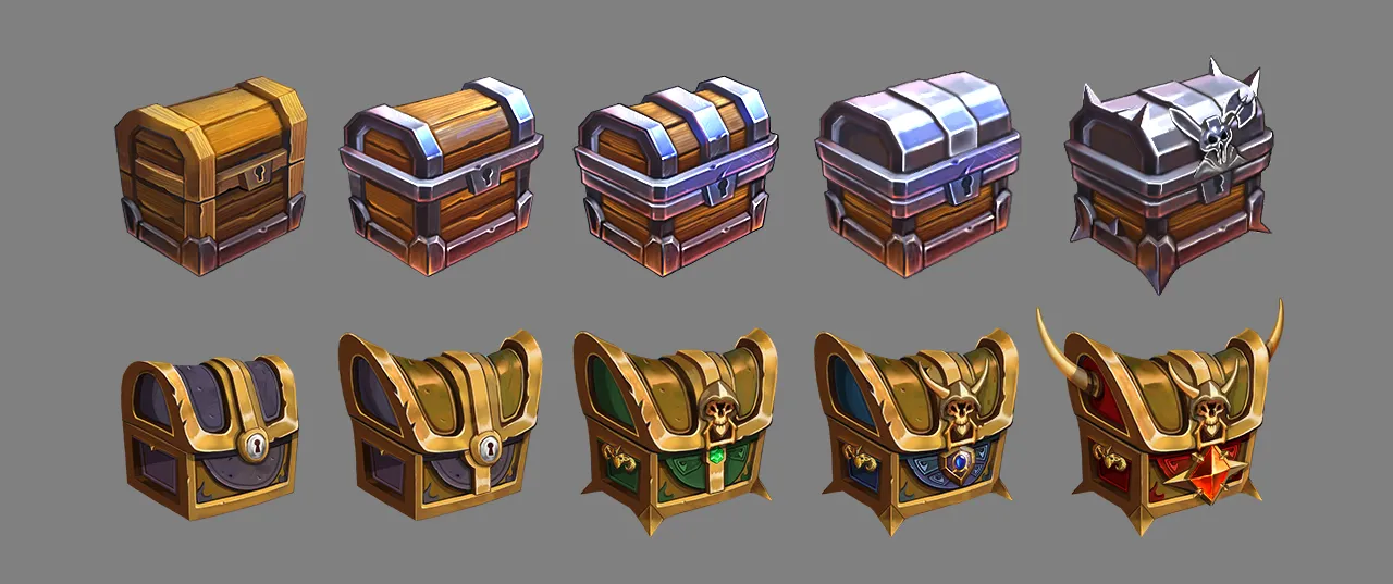 Specialty treasure chest artwork