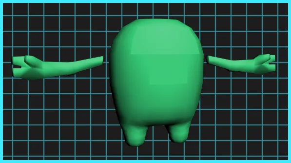 3D model of an evolved bipedal monster